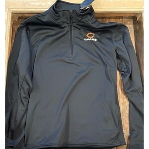 Mens Chicago bears 3/4 zip embroidered long sleeve